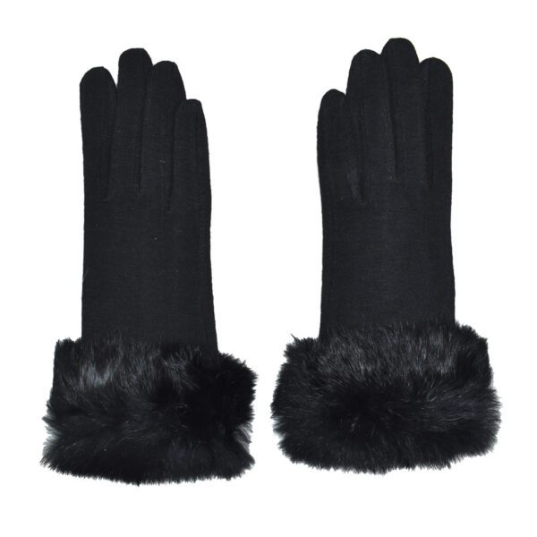 Lucetta Fur Cuff Plaid Gloves - Image 9