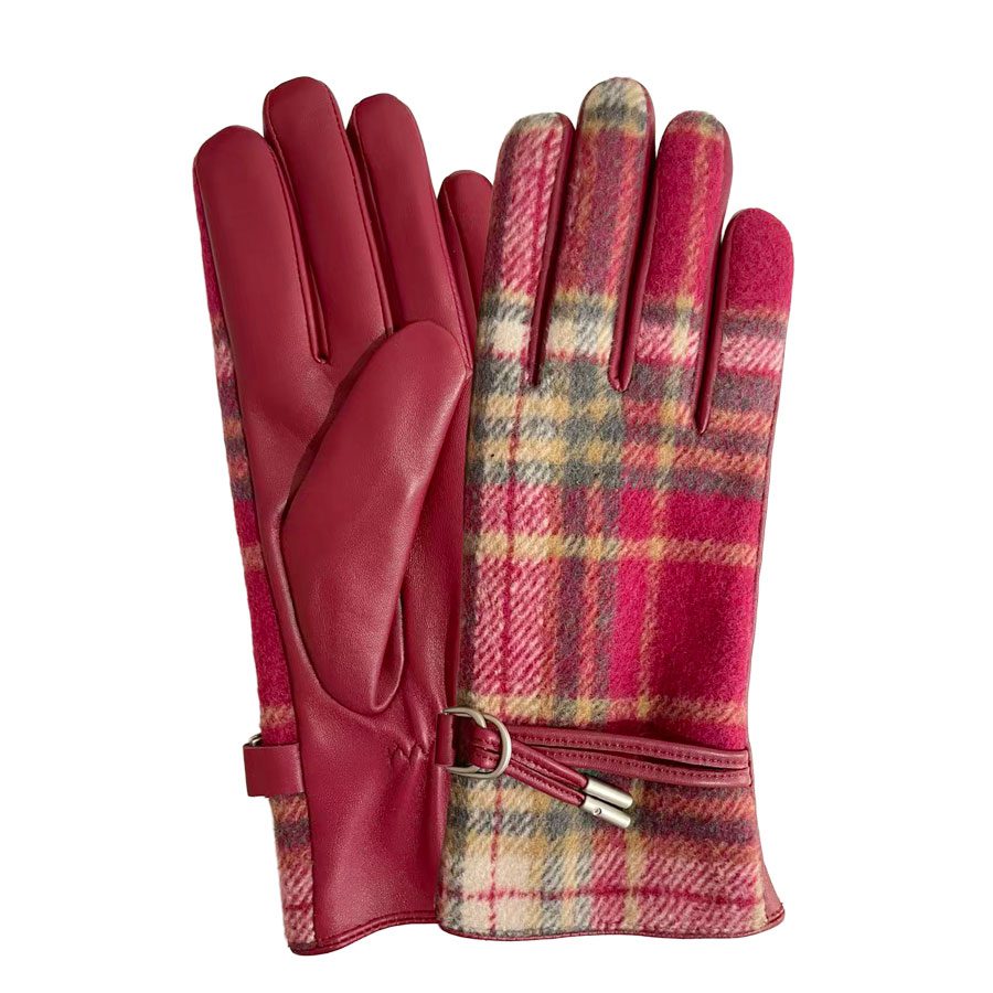 Clayton Leather/Plaid Driving Gloves - Image 5