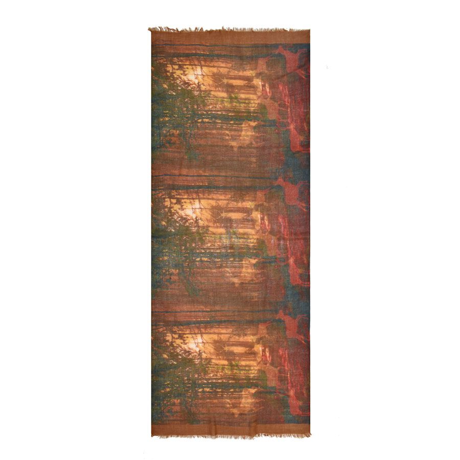 Reeves Forest Print Wool Scarf - Image 2
