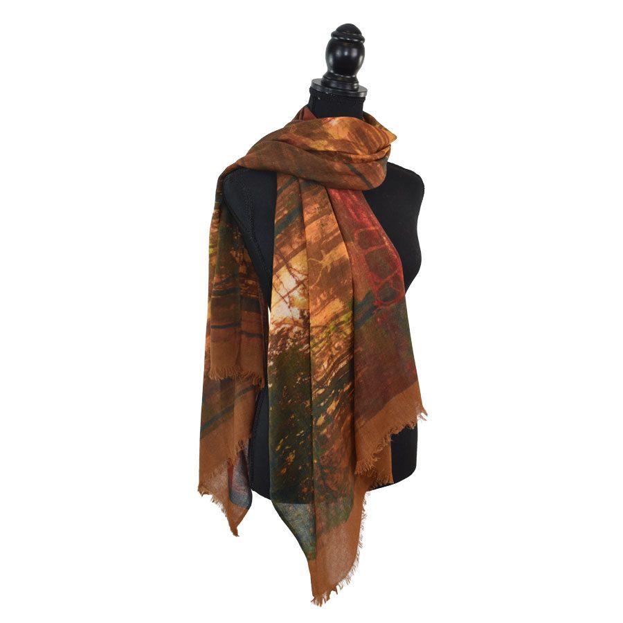 Reeves Forest Print Wool Scarf - Image 3
