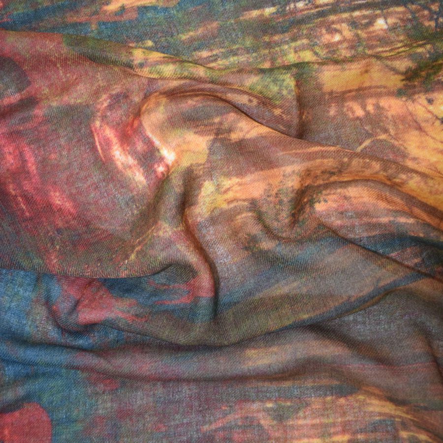 Reeves Forest Print Wool Scarf - Image 4