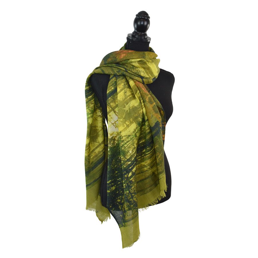 Reeves Forest Print Wool Scarf - Image 6