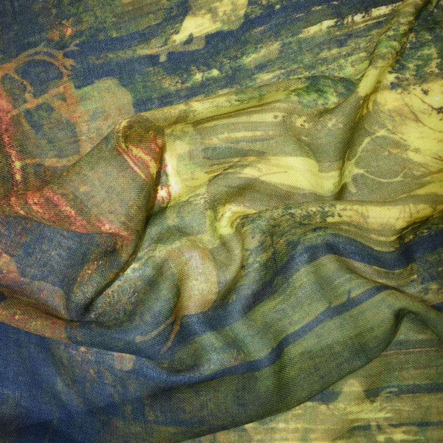 Reeves Forest Print Wool Scarf - Image 7